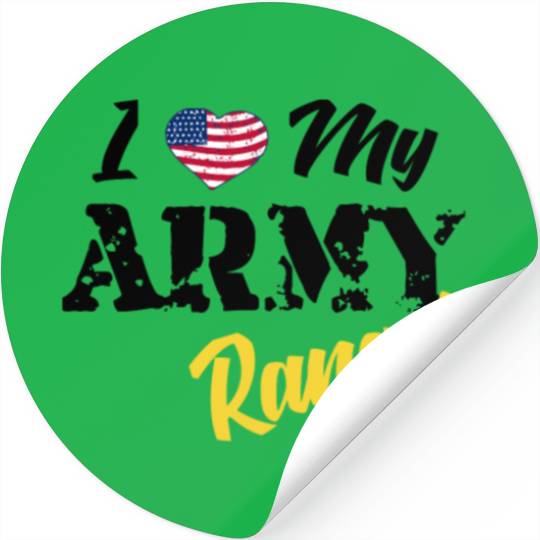 Proud US Army Ranger American Military Family Flag Stickers