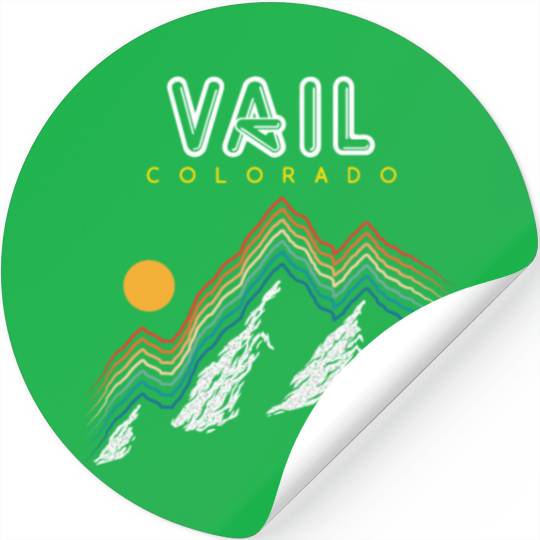Vail Colorado Usa Ski Resort 1980S Retro Stickers