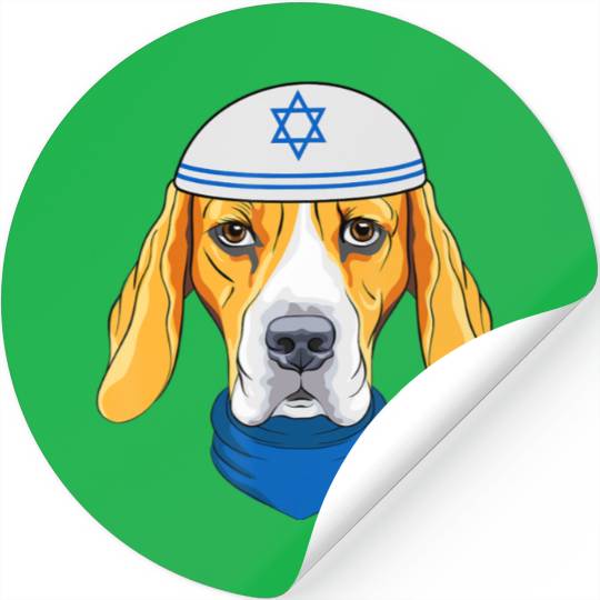 Cute Beagle Hanukkah Funny Dog Lover Jewish Gift Stickers