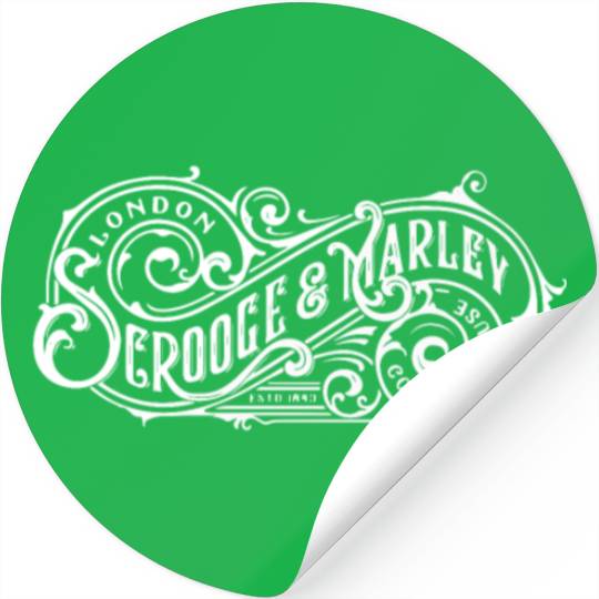 Scrooge and Marley Counting House Christmas Carol Stickers