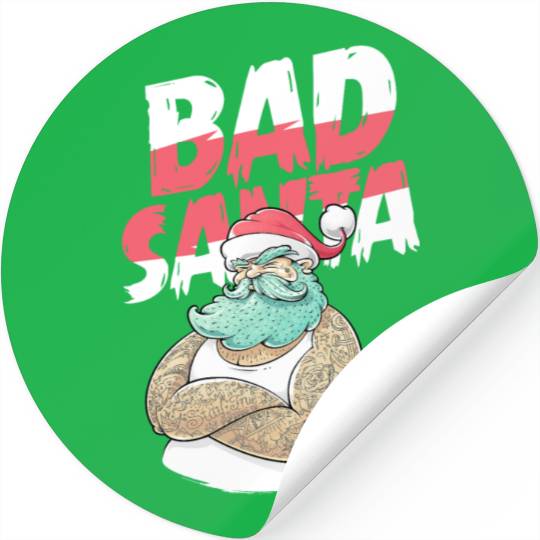 Bad Santa Claus Christmas Tattoo Stickers