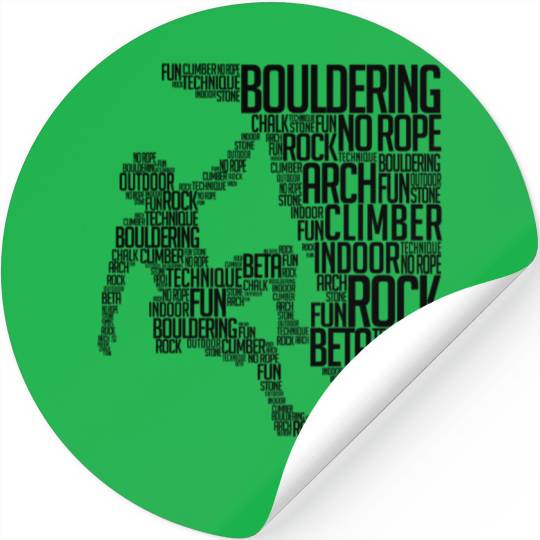 Bouldering Rock Climbing Adventure Free Climber Stickers
