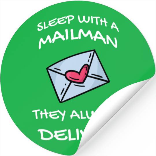 Sleep with Mailman Always Deliver Postman Postal Stickers