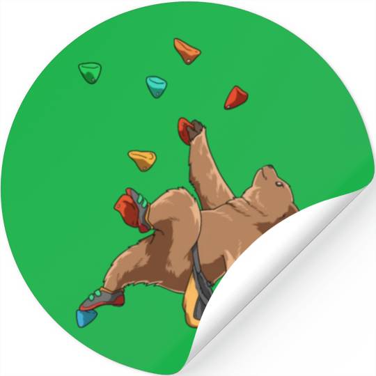 Grizzly Bouldering and Rock Climbing Gift Stickers