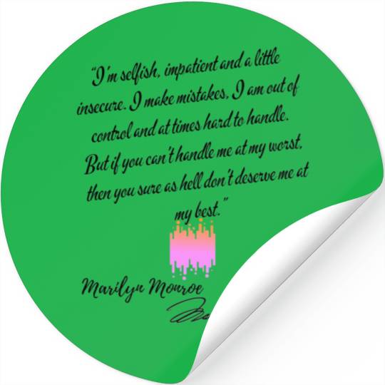 Eco Stickers quote Marilyn Monroe