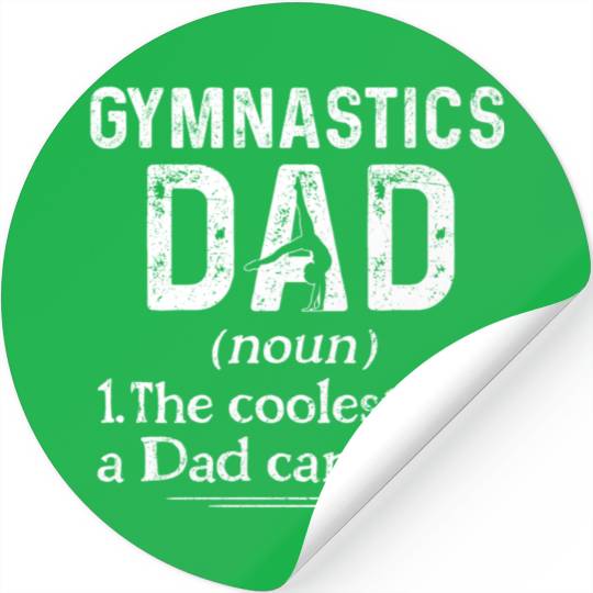 Gymnastics Dad Definition Gymnast Sports Stickers