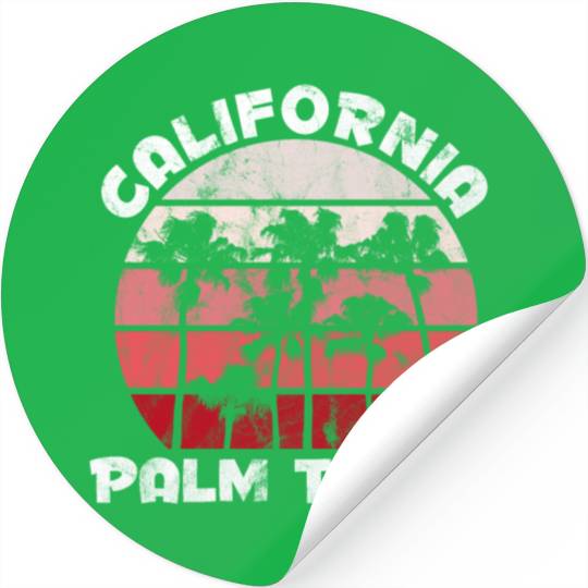 California Palm Trees Malibu Stickers