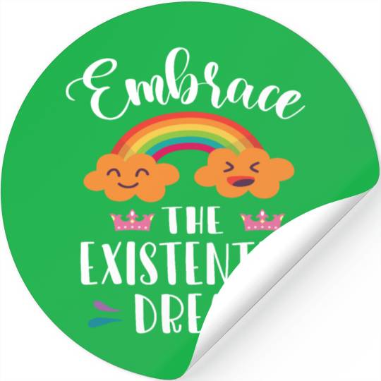 EMBRACE THE EXISTENTIAL DREAD Comics Rainbow Gift Stickers