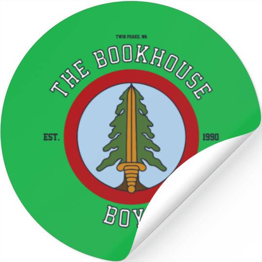 Twin Peaks The Bookhouse Boys Est 1990 Logo Stickers