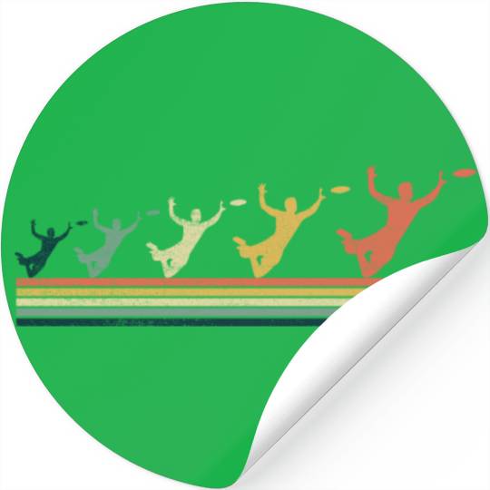 Vintage retro Ultimate Frisbee Game Disc Sports Stickers