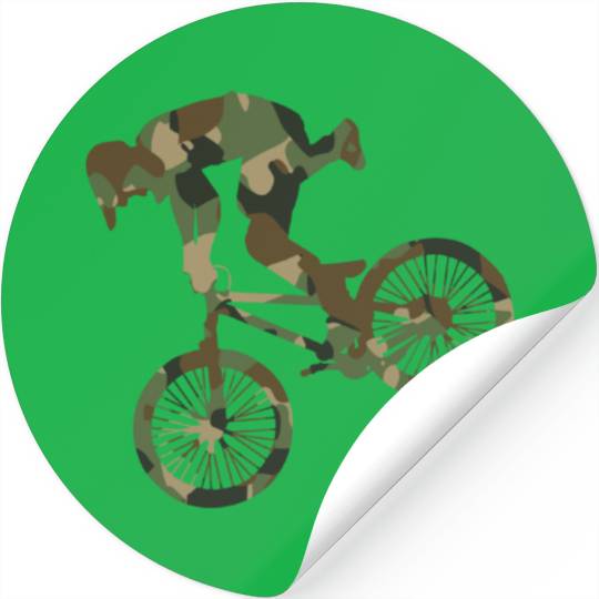 Vintage BMX Bike Racing Camouflage Stickers