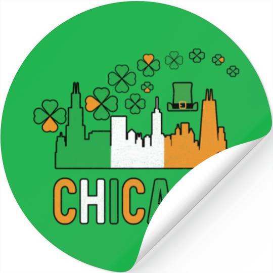 Chicago Irish Pride St Patricks Day Stickers