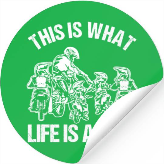 Dirt Bike Dad Motocross Father Motorcycle Son Kids Stickers
