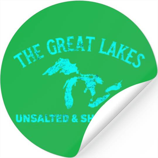 The Great Lakes Unsalted & Shark Free Michigan Gif Stickers