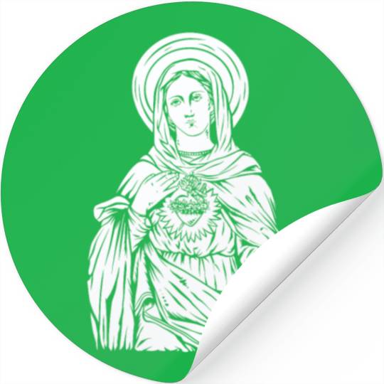 Holy virgin mary christian mother of Jesus Christ Stickers