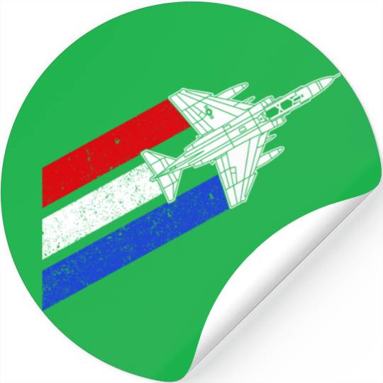 F-4 Phantom Vintage USA Contrails Red White Blue Stickers