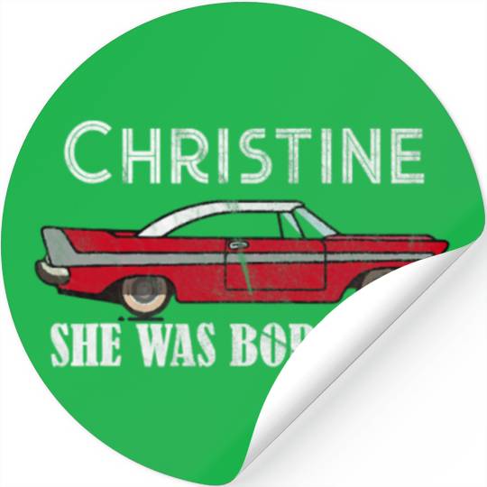 Christine Classic Car Model Lover Automotive Theme Stickers
