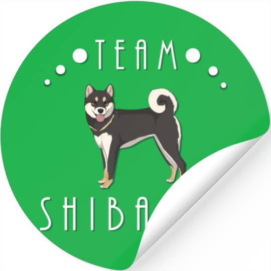 Team Shiba Inu - Black and Tan Stickers
