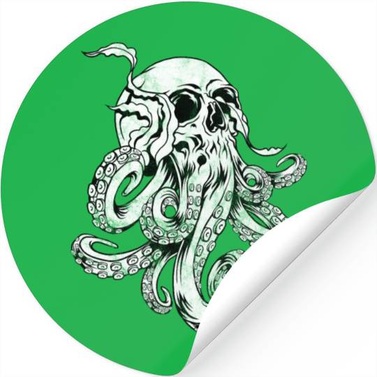 Octopus Skull Monster Kraken Cthulhu Skull for Men Stickers