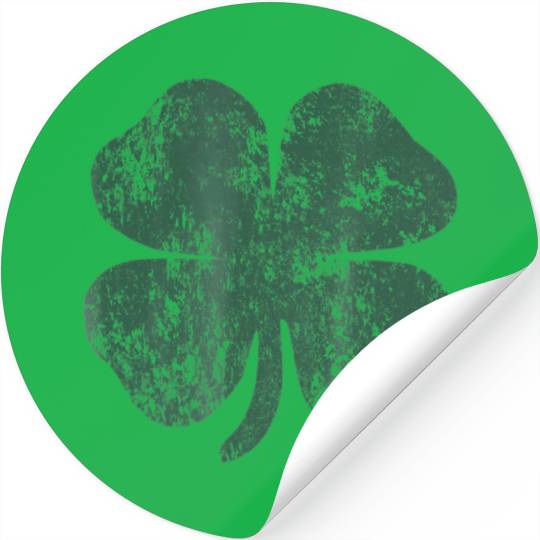 Distressed Shamrock Stickers St Patricks Day Green