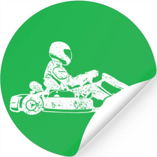 Go-kart Kart Racing Driver Karting Retro Gift Stickers