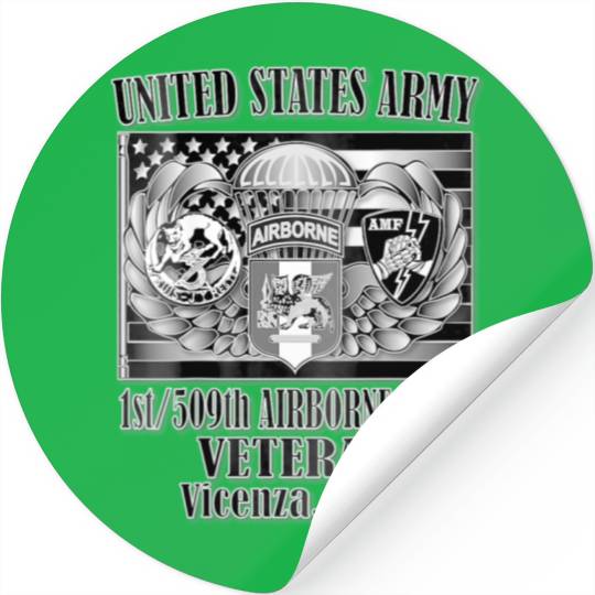 1 509th Airborne BCT Veteran Back Design Stickers
