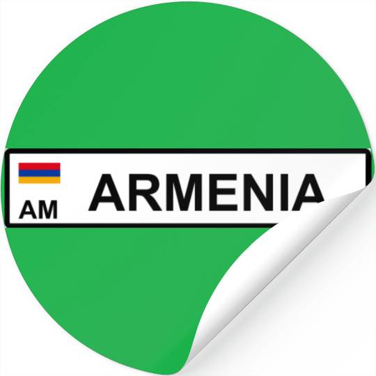 Realistic Armenia License Plate Sticker Stickers