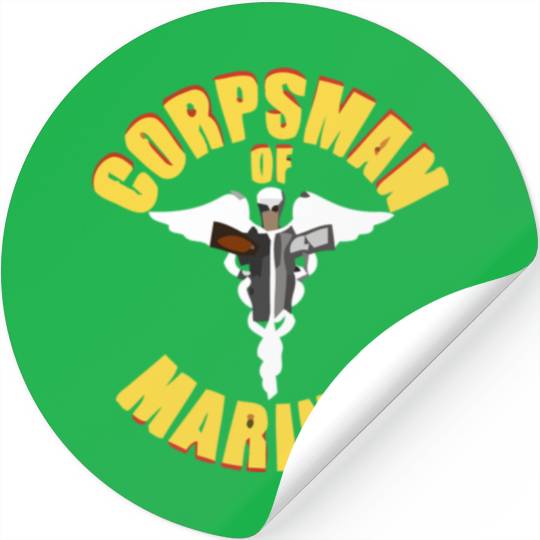 Us Navy Corpsman 8404 Fmf Veteran Front & Back Des Stickers