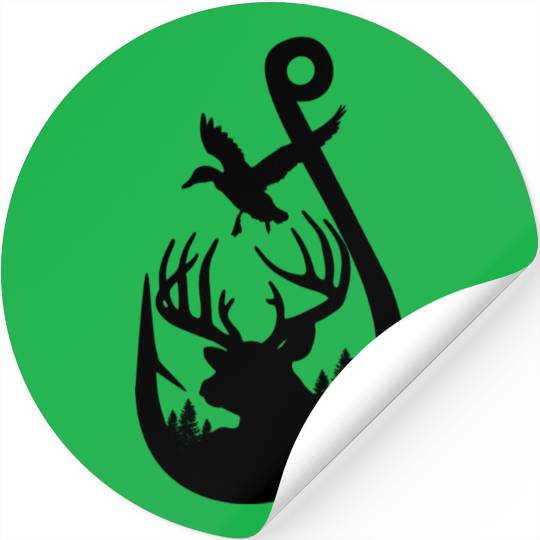 Deer Duck and Fish Funny Hunting & Fishing Stickers