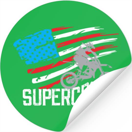Supercross Motocross Racing Biker Stickers