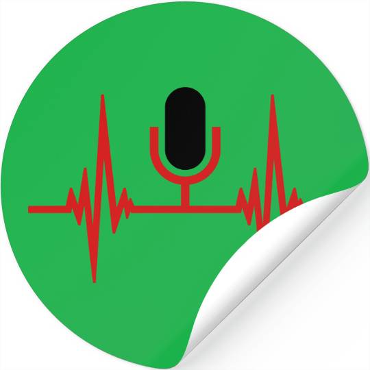 Heartbeat Pulse Microphone Stickers