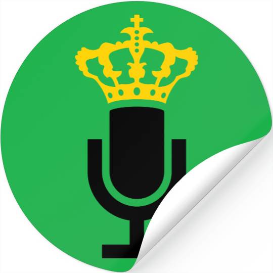 King Microphone Icon Stickers