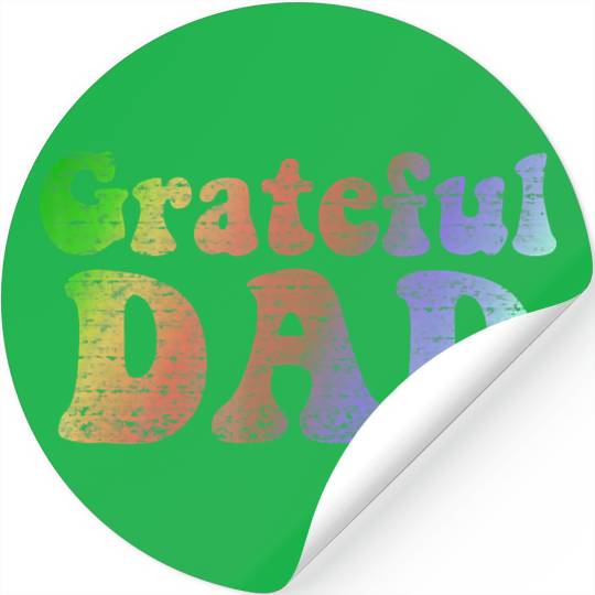 Mens Grateful Dad Stickers Vintage Fathers Day