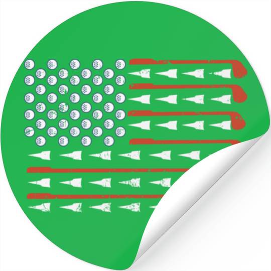 US Flag Golf Proud and Patriotic Player Stickers