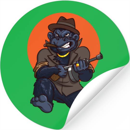 Animal Gorilla Kingpin Stickers