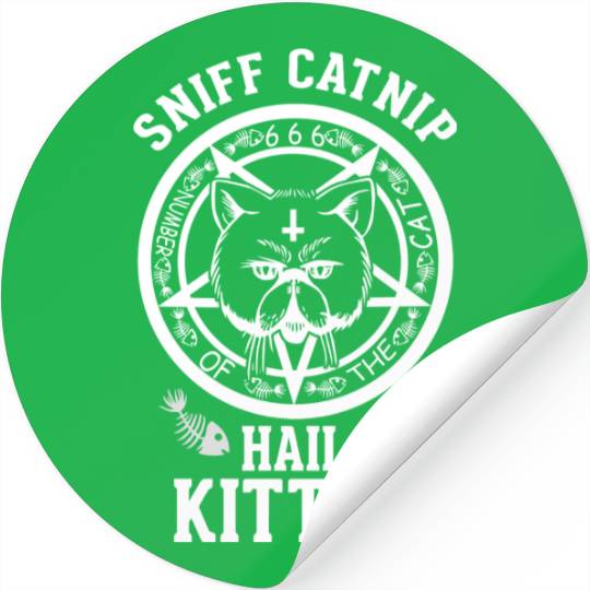 High Cat Sniff Catnip Hail Kitten Stickers