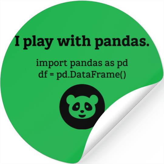 Pandas data science informatics gift Stickers