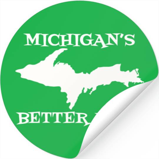 Michigan Better Half Upper Peninsula Yoopers 906 U Stickers