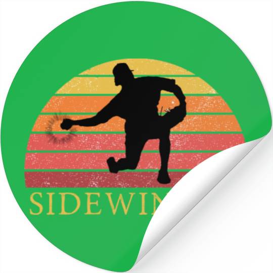 Sidewinder Sidearm Baseball Pitcher Retro Vintage Stickers