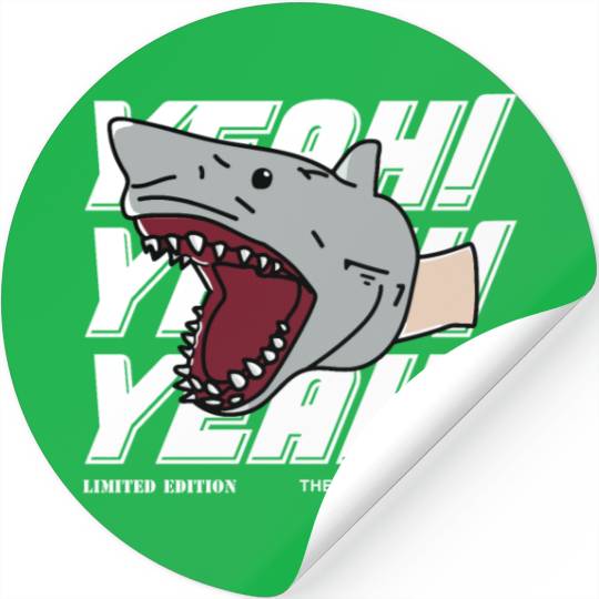 Shark puppet merch Stickers