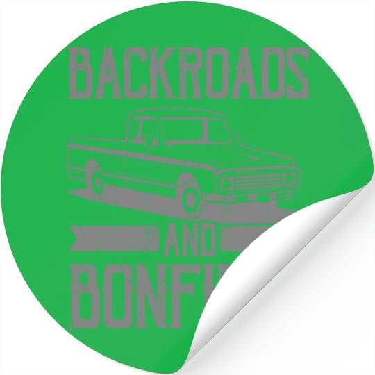 BACKROADS AND BONFIRES Square Body Truck Pickup Stickers