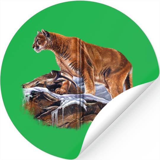 Mountain Lion Cougar Stickers