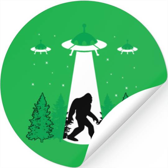Bigfoot UFO Abduction Stickers