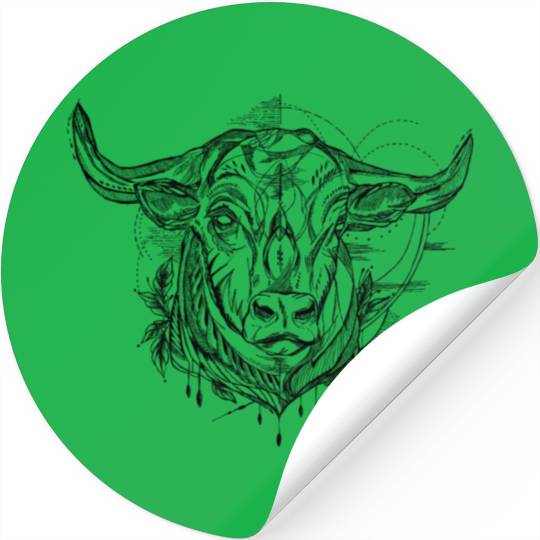 Taurus Zodiac Bull Stickers Stickers Stickers design