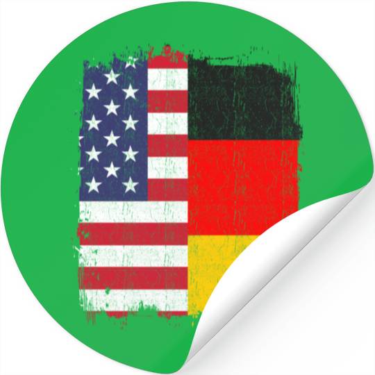 German American US Flag Germany Stickers