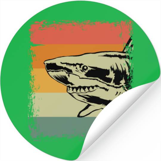 Vintage Shark Gift Idea Stickers