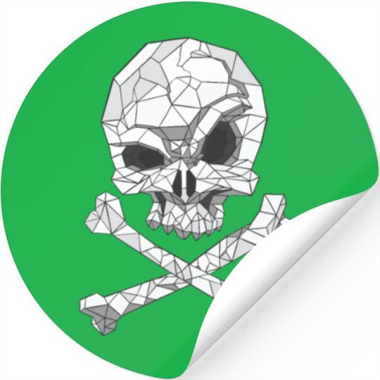 Skull and bones Pirate Flag Stickers
