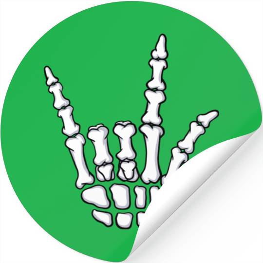 I Love You Sign Language Gift Skeleton Hand Hallow Stickers