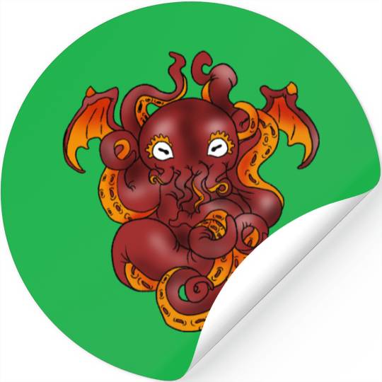 Cthulhu Giant Monster Myth Satanic Demon Gift Stickers