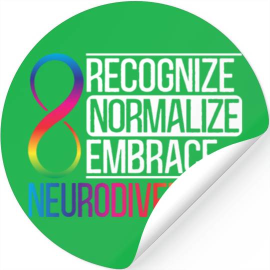Recognize Normalize Embrace Neurodiversity Autism Stickers